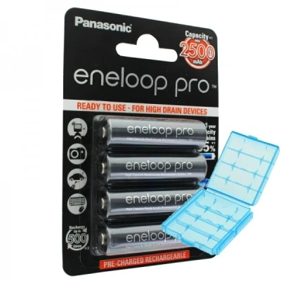 Afbeelding van Sanyo XX eneloop Technology HR 3UWX min. 2500mAh en Panasonic accubak