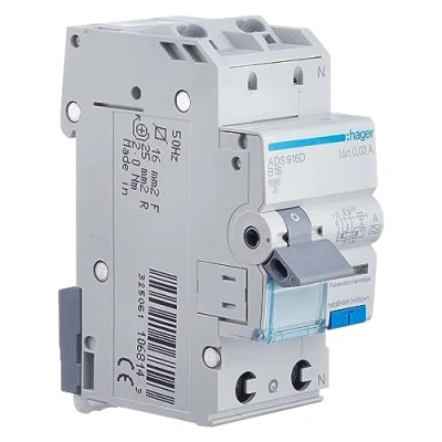 Afbeelding van Hager ADS916D Aardlekschakelaar/zekeringautomaat 2 polig 16 A 0.03 240 V