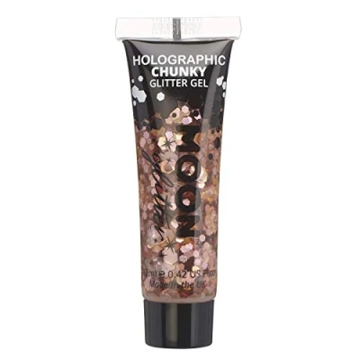 Afbeelding van Moon Creations Glitter Holographic Chunky Gel Make up Roze