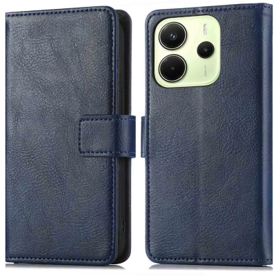 Afbeelding van imoshion Luxe Bookcase voor de Xiaomi Redmi Note 14 (4G) Donkerblauw