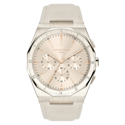 Afbeelding van Liebeskind Berlin Chronograaf, Dames, Maat: One Size, Beige