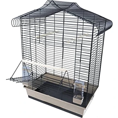 Afbeelding van Interzoo vogelkooi Vega zwart/beige Gebr. de Boon