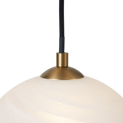 Afbeelding van QAZQA yani Art Deco Hanglamp voor boven de eettafel in eetkamer 9 lichts L 96 cm Goud Woonkamer Slaapkamer Keuken