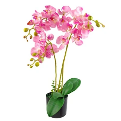 Afbeelding van Leaf Kunstplant, realistische orchidee, roze, 60 cm