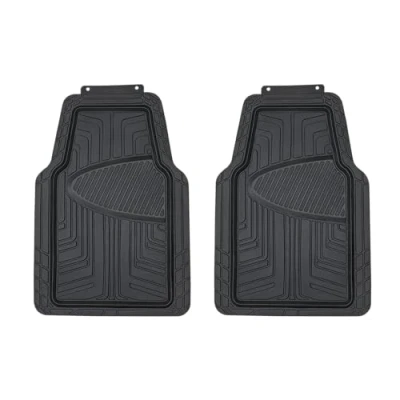 Image de Amazon Basics Lot de 2 tapis sol en caoutchouc, pour toutes les saisons, adaptés aux voitures, SUV et camions, noir