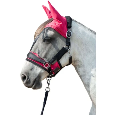 Afbeelding van HKM Vliegenmasker Premium Magenta Pony