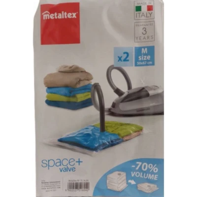 Afbeelding van Metaltex Vacu&Uuml;Mzakken Met Luchtdicht Ventiel 50X67 Cm 2 Stuks