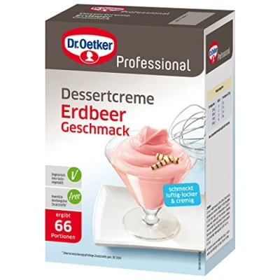 Afbeelding van Dr. Oetker Professionele dessertcrème met aardbeiensmaak dessertpoeder 1 kg