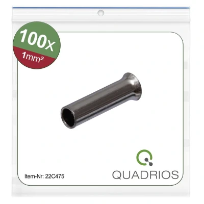 Afbeelding van Quadrios 22C475 Adereindhulzen 1 mm² Ongeïsoleerd 100 stuk(s)