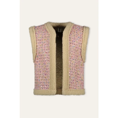 Afbeelding van Kinder Gitte Gilet Roze Geranium pink Maat 2 B.Nosy
