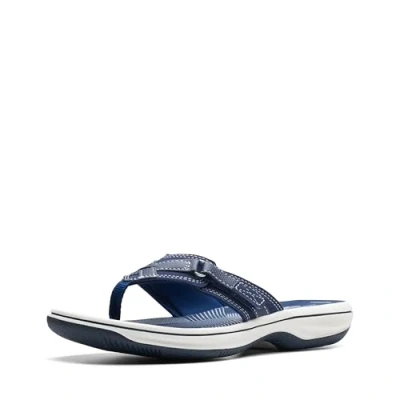 Afbeelding van Clarks Teenslippers Breeze Sea, Synthetisch marineblauw