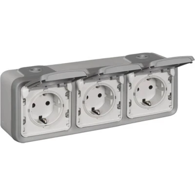 Afbeelding van Legrand 069743 Contactdoos Plexo Grijs