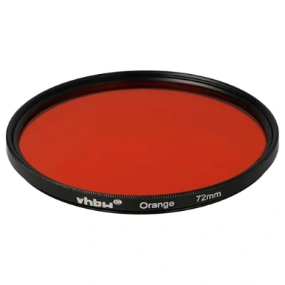 Afbeelding van vhbw Universele kleurfilter, compatibel met lenzen 72 mm schroefdraad oranje filter