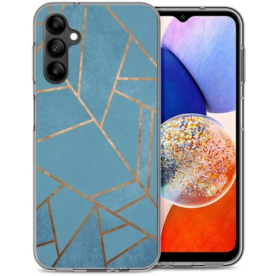 Afbeelding van iMoshion hoesje Geschikt voor Samsung Galaxy A14 (5G) / (4G) Siliconen Design Blauw Blue Graphic