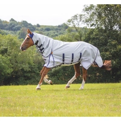 Image de Shires Couverture Anti Mouches Highlander Plus Sun Shade Combo Gris 135/185
