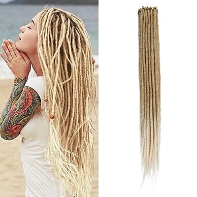 Afbeelding van Dsoar Synthetische haarextensions, voor dreadlocks, 0,6 cm, lang, 20 strengen, handgemaakt, gehaakte vlechten, hiphop stijl