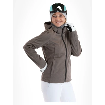 Afbeelding van CMP 39A5006M Dames Softshell Ski Jas (maat: L/40, Zwart,beige)