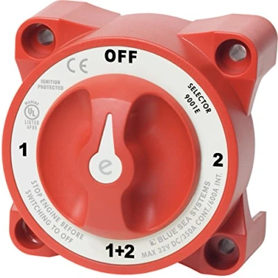 Afbeelding van Blue Sea Systems Accuschakelaar E serie Rood 4 Way