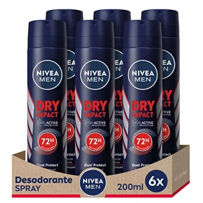 Afbeelding van Nivea Men Dry Impact W2 Deo 6 x 200 ml