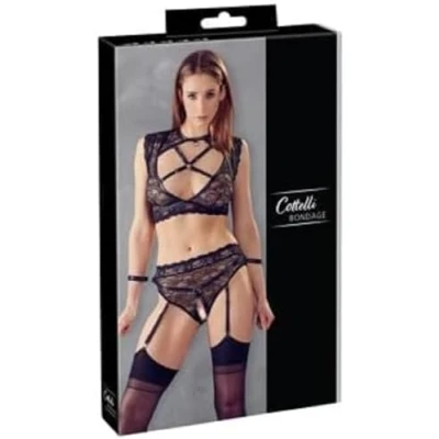 Afbeelding van Cottelli bondage Lingerie setje met kant