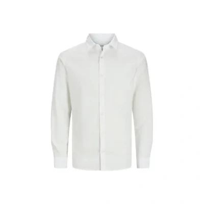 Afbeelding van JACK&amp;JONES JUNIOR JJEBREEZE LINEN BLEND SHIRT LS SN JNR Jongens Overhemd White
