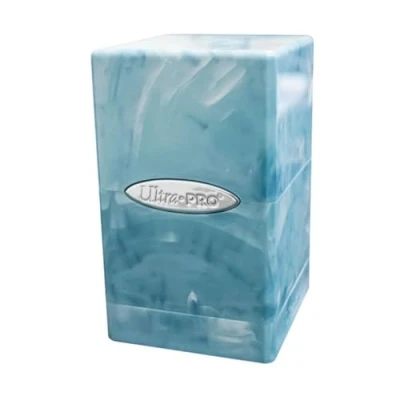 Afbeelding van Ultra Pro Marble Satin Tower Deckbox: Light Blue / White