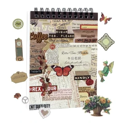 Afbeelding van Scrapbooking Vintage esthetische stickerboek stickers voor scrapbooking, dagboeken, planners, fotoalbums, notitieboeken, doe het zelf