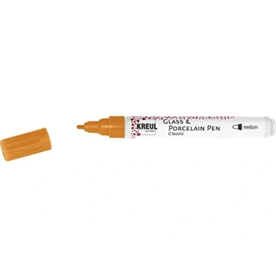 Afbeelding van Hobby Line Oranje Porcelain Pen Glas en porseleinstift op waterbasis geschikt voor glas, porselein, metaal keramiek