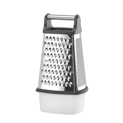 Afbeelding van Hendi 4 zijdige Rasp incl. opvangbakje Fijn, Medium, Grof, Snijvlak Anti slip Onderkant