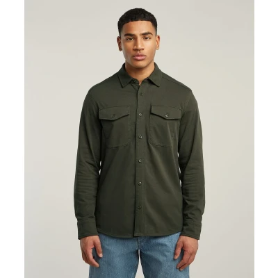 Afbeelding van GStar Overhemd Marine Jersey Donker groen M