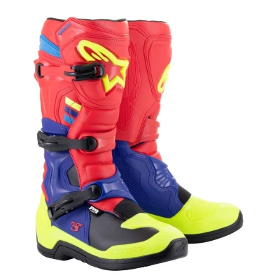 Afbeelding van Alpinestars Tech 3 Bright Red Dark Blue Yellow Fluo US 12 Maat