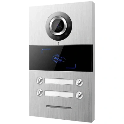 Afbeelding van HHG Villa 4 AS Buitenunit voor Video deurintercom Aluminium (geborsteld)