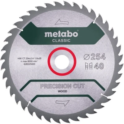Afbeelding van Metabo Cirkelzaagblad Precision Cut Classic 254x30mm Z40 WZ 20