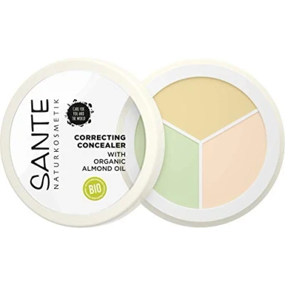 Afbeelding van SANTE Naturkosmetik Correcting Concealer, 3 in 1, kleurnuances, voor het afdekken van schaduwen en onvolkomenheden, veganistisch, 6 g