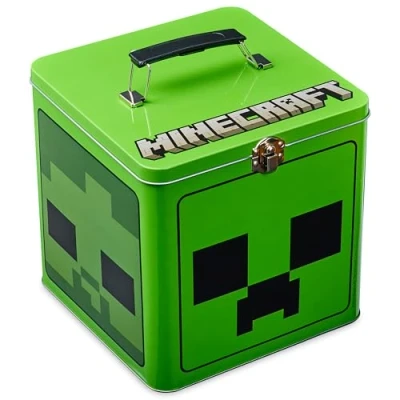 Afbeelding van Minecraft Koekjesdoos van metaal voor kinderen en jongeren, 18 x cm, bewaardoos levensmiddelen