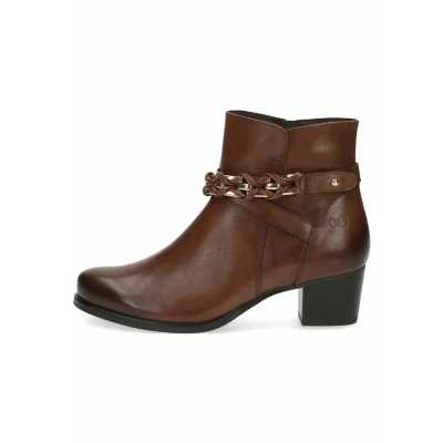 Afbeelding van Caprice Cowboy/Bikerlaarsjes Cognac nappa, Dames, Maat: 36, nappa Leer/ synthetisch