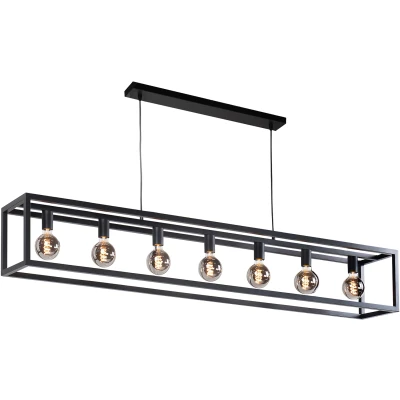 Afbeelding van Highlight Hanglamp Fragola 7 lichts L170 cm B25 zwart