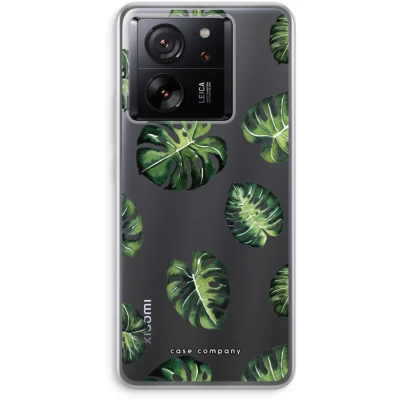 Afbeelding van Case Company® hoesje geschikt voor Xiaomi 13T Pro Tropische bladeren Soft Cover Telefoonhoesje Bescherming aan alle Kanten en Schermrand