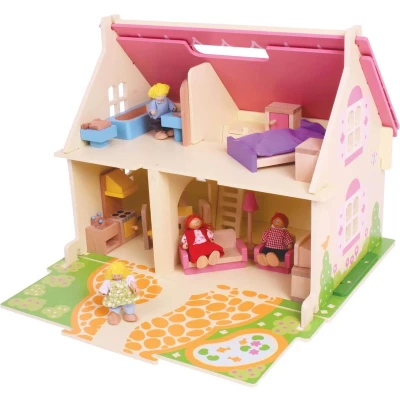 Afbeelding van Bigjigs Blossom Cottage Houten speelgoed voor kinderen, Maat: One Size, Multi coloured