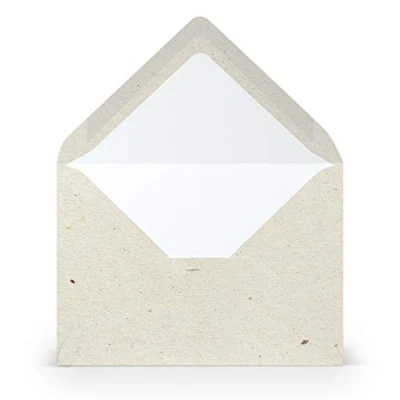 Afbeelding van PAPERADO Terra Vanilla Enveloppen, 50 stuks, beige, 100 g/m², zonder venster, 11,4 x 16,2 cm, enveloppen met natte sluiting, puntige klep