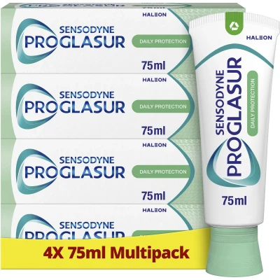 Afbeelding van Sensodyne Proglasur Daily Protection Dagelijkse Tandpasta bij Tanderosie 4x 75ml
