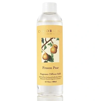 Afbeelding van COCORRÍNA Reed Diffuser Refill FORZEN Pear geurolie ijspaer 200 ml voor rietdiffuser thuis, slaapkamer, badkamer, kantoor en inrichting