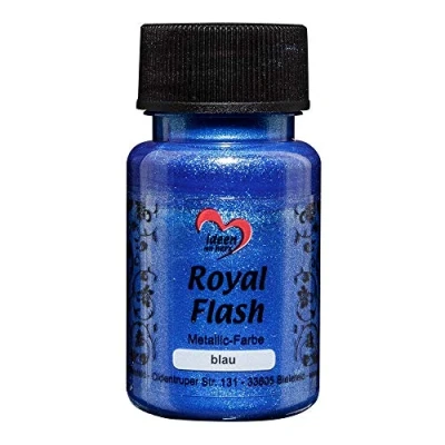 Afbeelding van Royal Flash Metallic met de fijnste glitter acrylverf, 50 ml, blauw