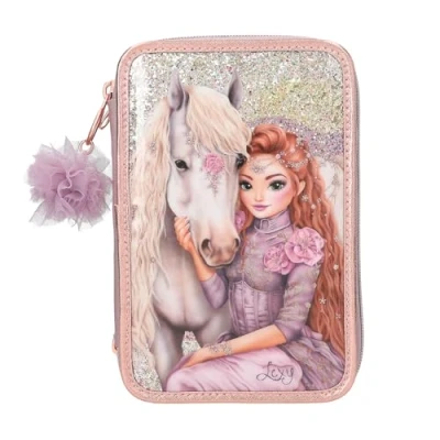 Afbeelding van Depesche TOPModel 3 vaks etui VIVA VIOLET
