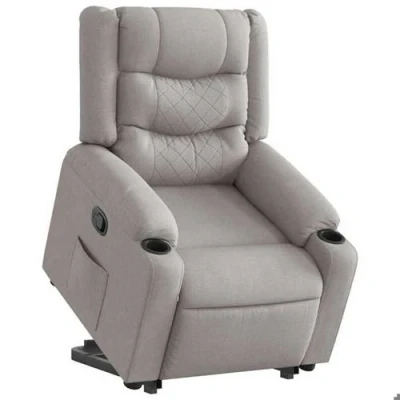 Image de vidaXL Fauteuil inclinable gris nuage tissu3310267
