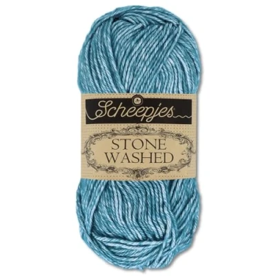 Afbeelding van Frida&#039;s Wollhaus Scheepjes 50 g wol voor breien en haken, zijdeachtig, 36 kleuren (805 geel apatietblauw)