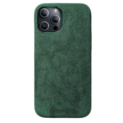 Afbeelding van iPhone 12 Pro Max Alcantara Case Midnight Green
