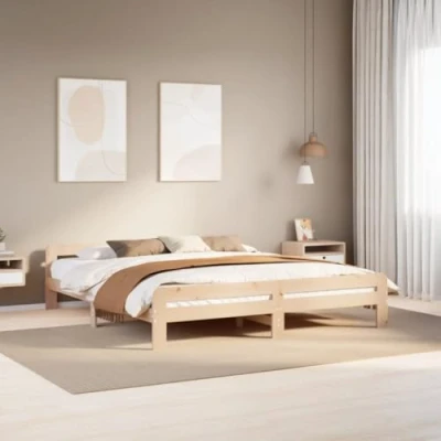 Afbeelding van vidaXL Bedframe zonder matras massief grenenhout 200x200 cm