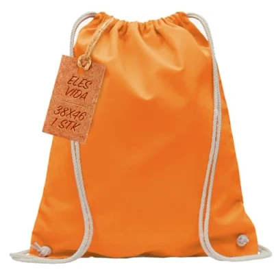 Afbeelding van Gymtassen van natuurlijk katoen, sporttas, stoffen rugzak, canvas tas, jute Oeko Tex gecertificeerd