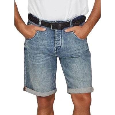 Afbeelding van DENIMFY Heren Short Broeken DFBo regular/straight Fit Blauw Volwassenen
